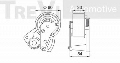 TREVI AUTOMOTIVE td1298 -  Натяжной ролик, ремень ГРМ